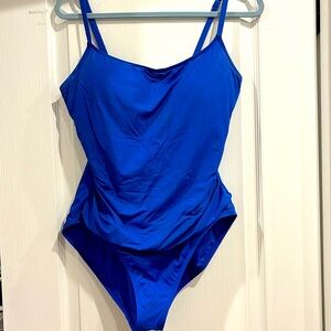La Blanca Island Goddess Blue One Piece size 16